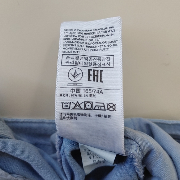 Gap Girlfriend Blue Chino's Size 10 - Picture 7 of 7